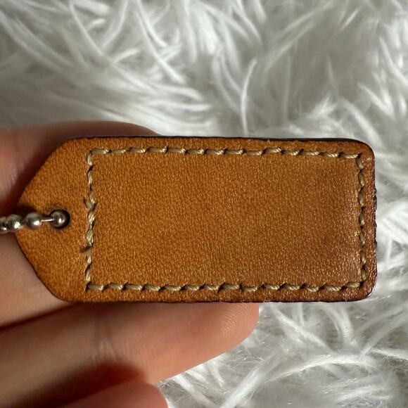 1.5" y2k COACH Vintage Fob Bag Charm Hang tag Hangtag - Picture 2 of 2